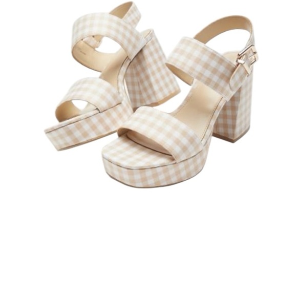 Urban outfitters Rachel Gingham strappy platform heels - Picture 2 of 14